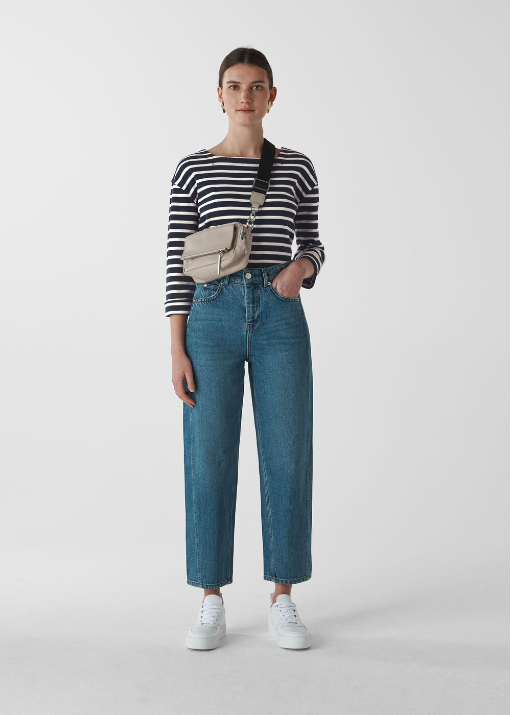 Breton Stripe Square Neck Top Multicolour