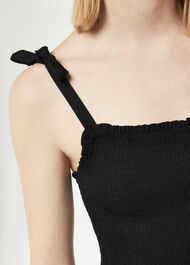 Smocked Tiered Jersey Dress