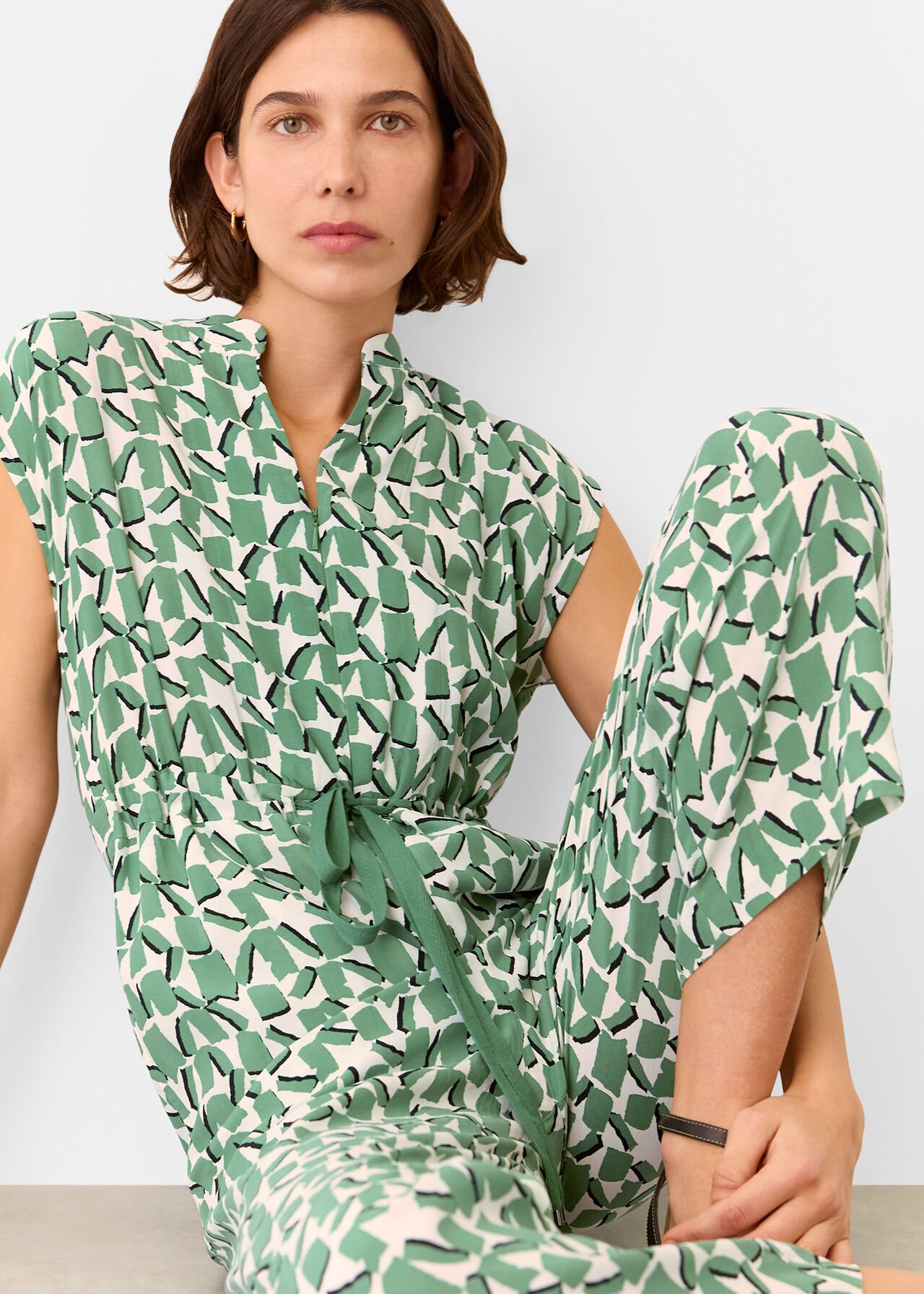 Abstract Squares Jumpsuit
