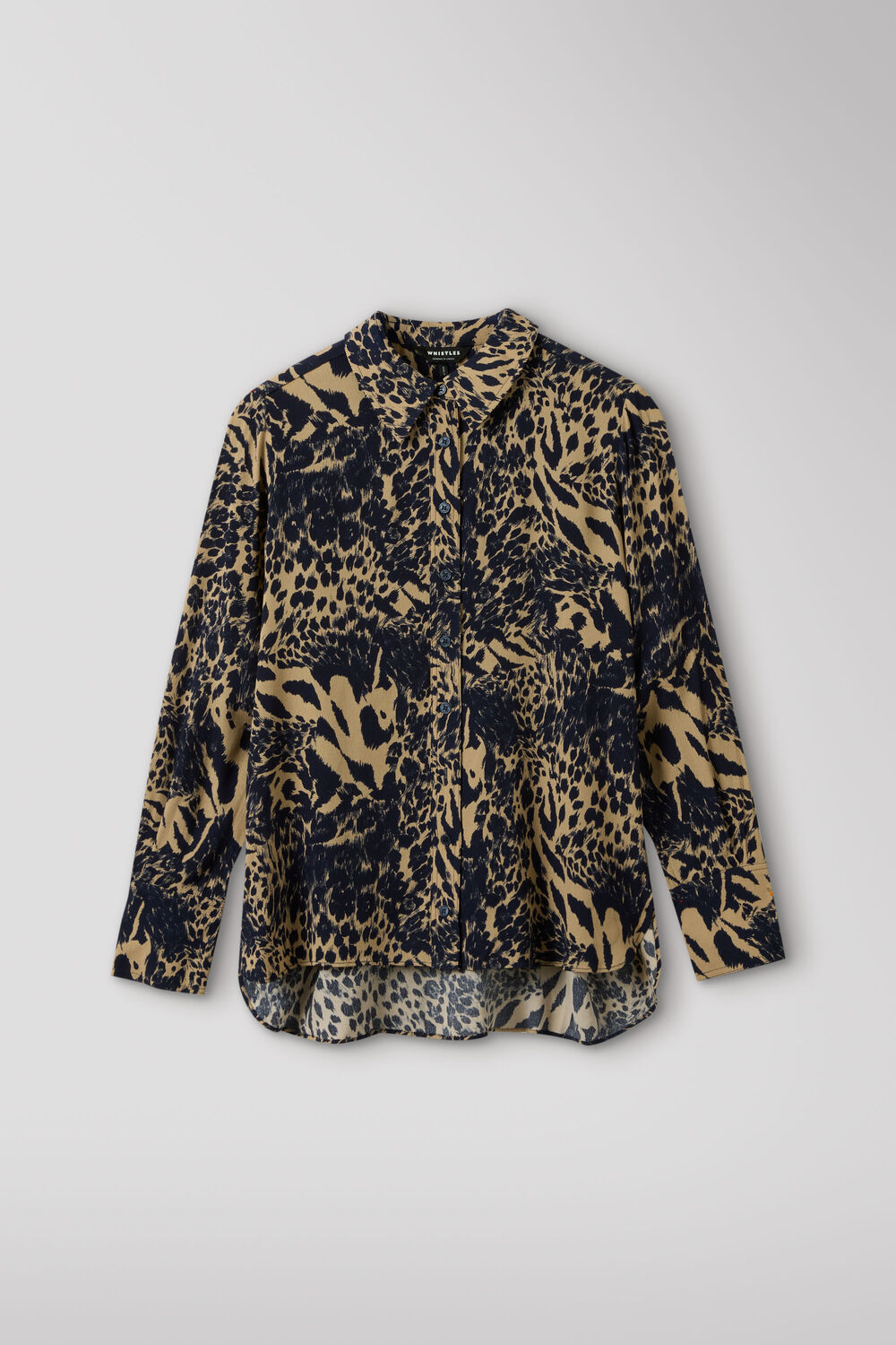 Patchwork Leopard Print Shirt
