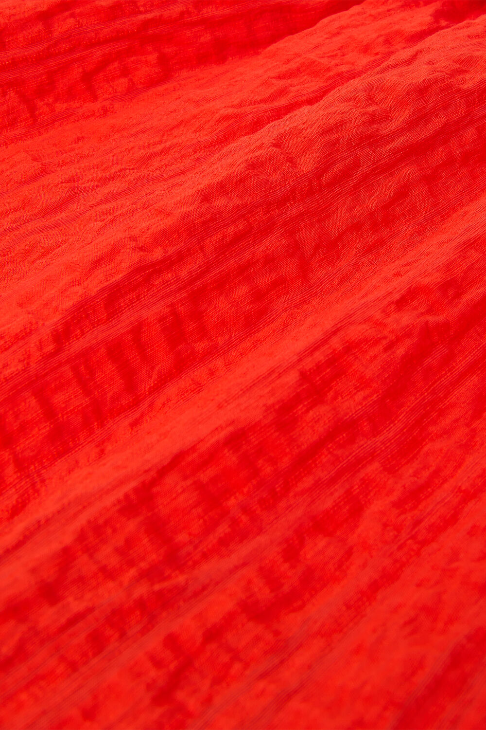 Red Textured Frill Detail Blouse