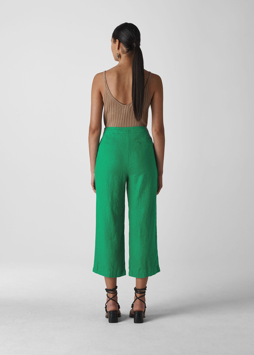 Linen Crop Wide Leg