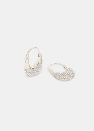 Diamante Oval Hoop Earring