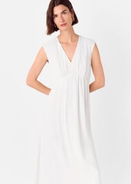 Crepe Sleeveless Midi Dress