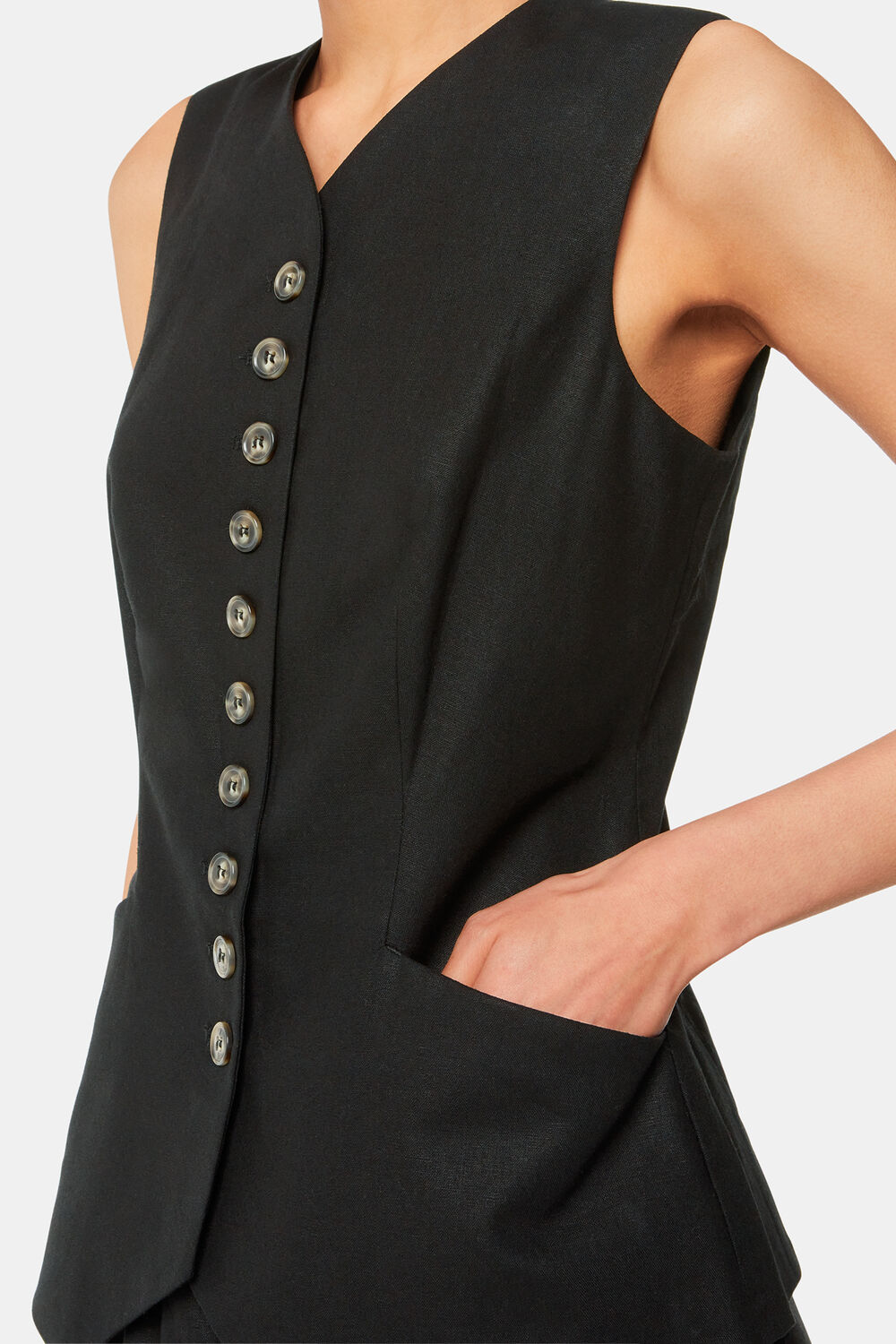 Lindsey Linen Blend Waistcoat
