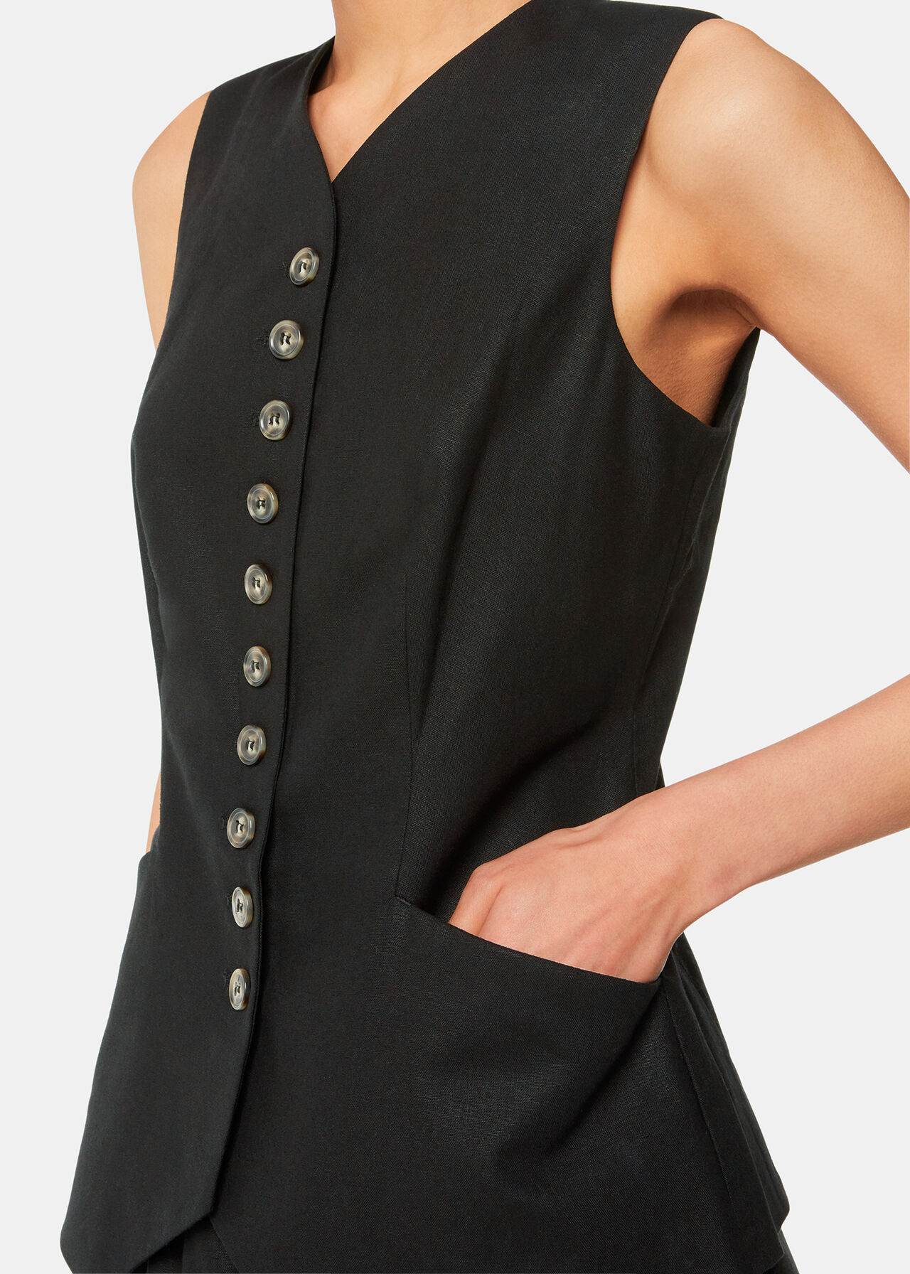 Lindsey Linen Blend Waistcoat