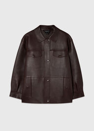 Petite Clean Bonded Leather Jacket