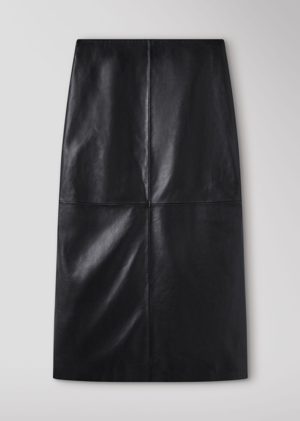 Pencil Leather Midi Skirt