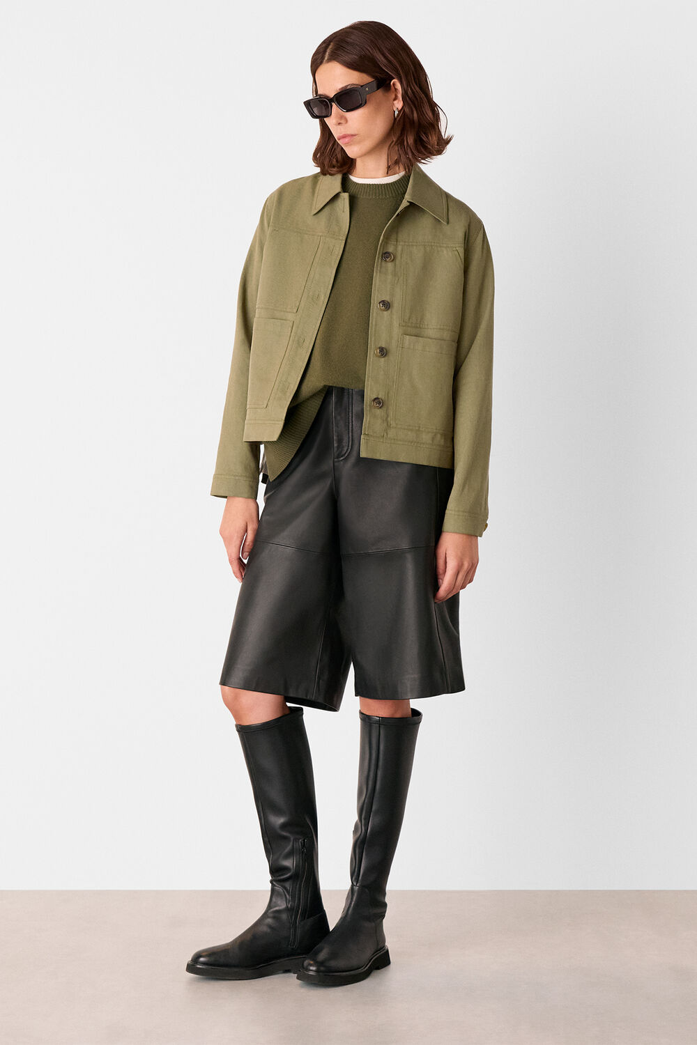 Khaki Mia Pocket Detail Jacket