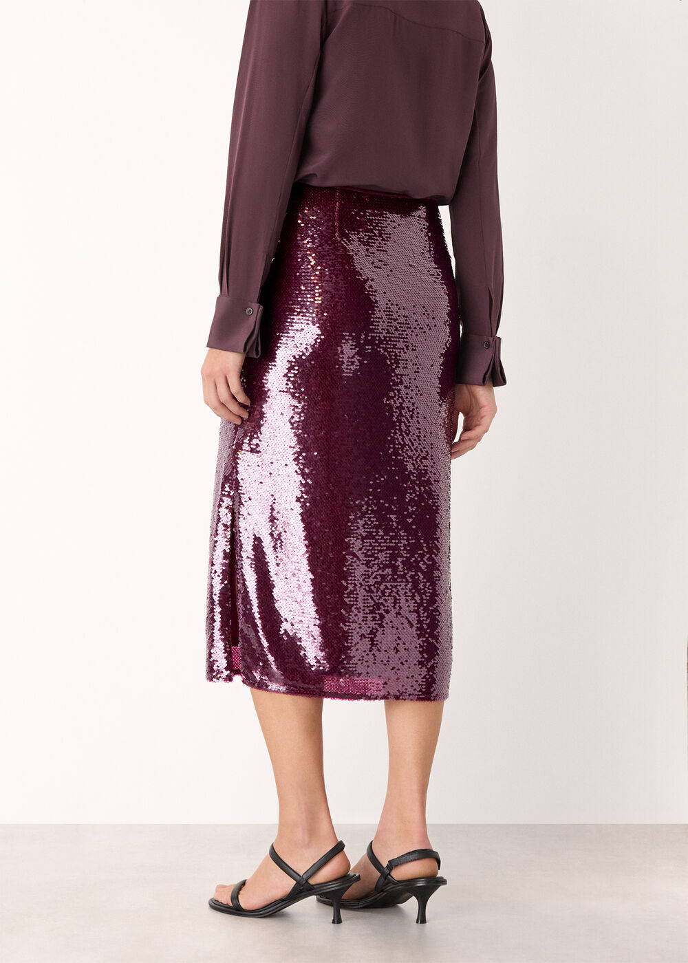 Sequin Midi Skirt
