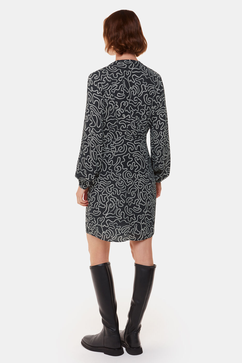 Chain Print Flippy Dress