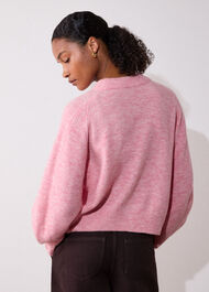 Wool Mix Curved Hem Knit