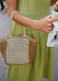 Patchwork Straw Mini Bag