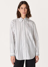 Mixed Stripe Oversized Shirt
