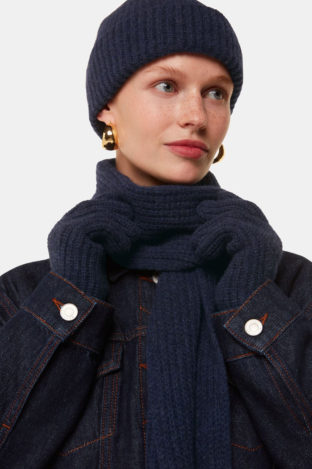 Navy Lambswool Hat