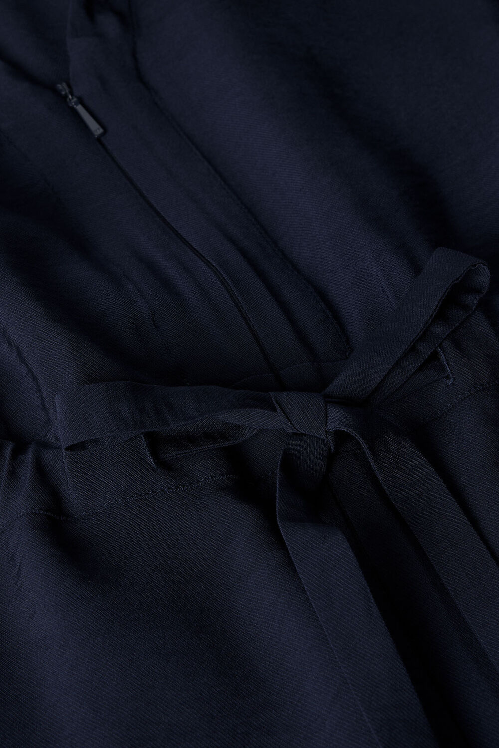Navy V Neck Sleeveless Jumpsuit