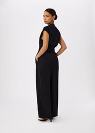 Petite Sleeveless Drawstring Jumpsuit