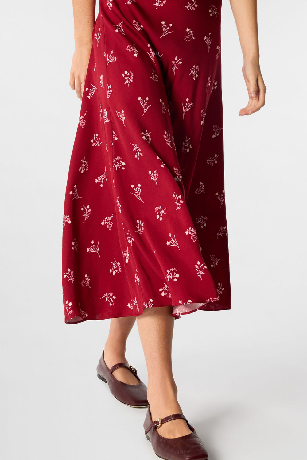 Floral Fit And Flare Skirt