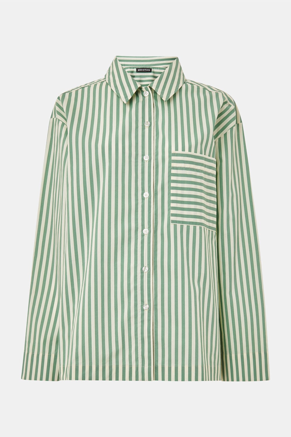 Cotton Stripe Pajama Shirt&nbsp;