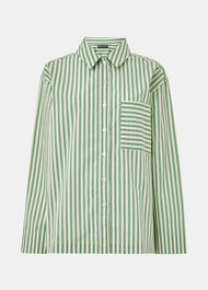 Cotton Stripe Pyjama Shirt