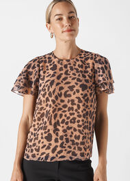 Brushed Cheetah Shell Top Leopard Print