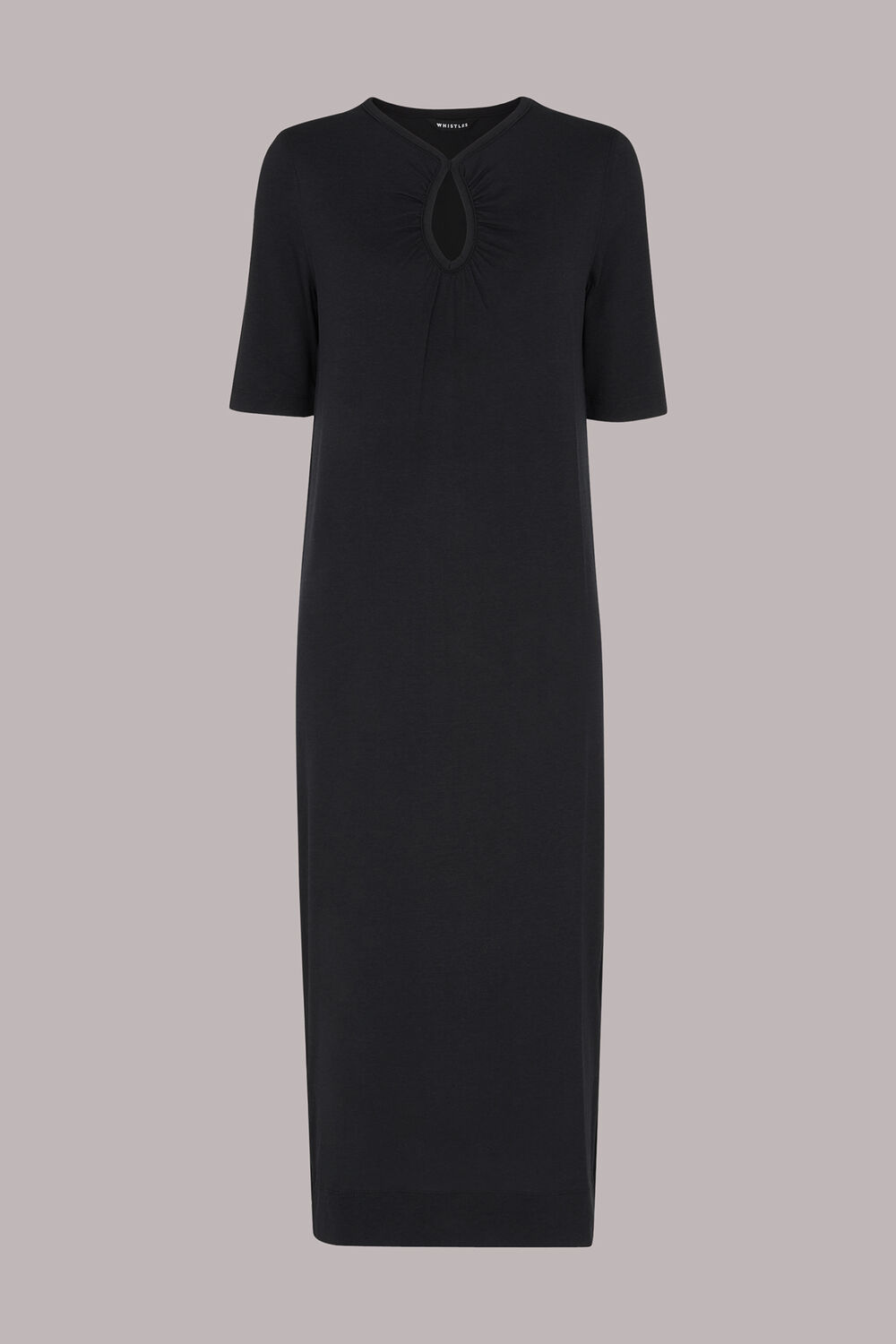Keyhole Jersey Midi Dress