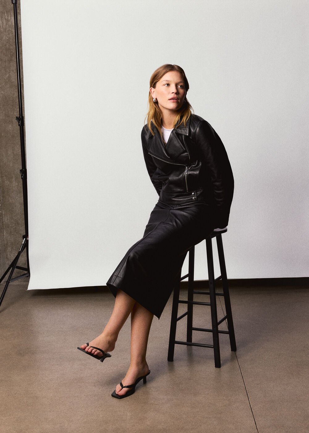 Clean Zip Leather Jacket