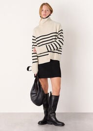 Stripe Wool Roll Neck