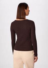 Textured Circle Jersey Top