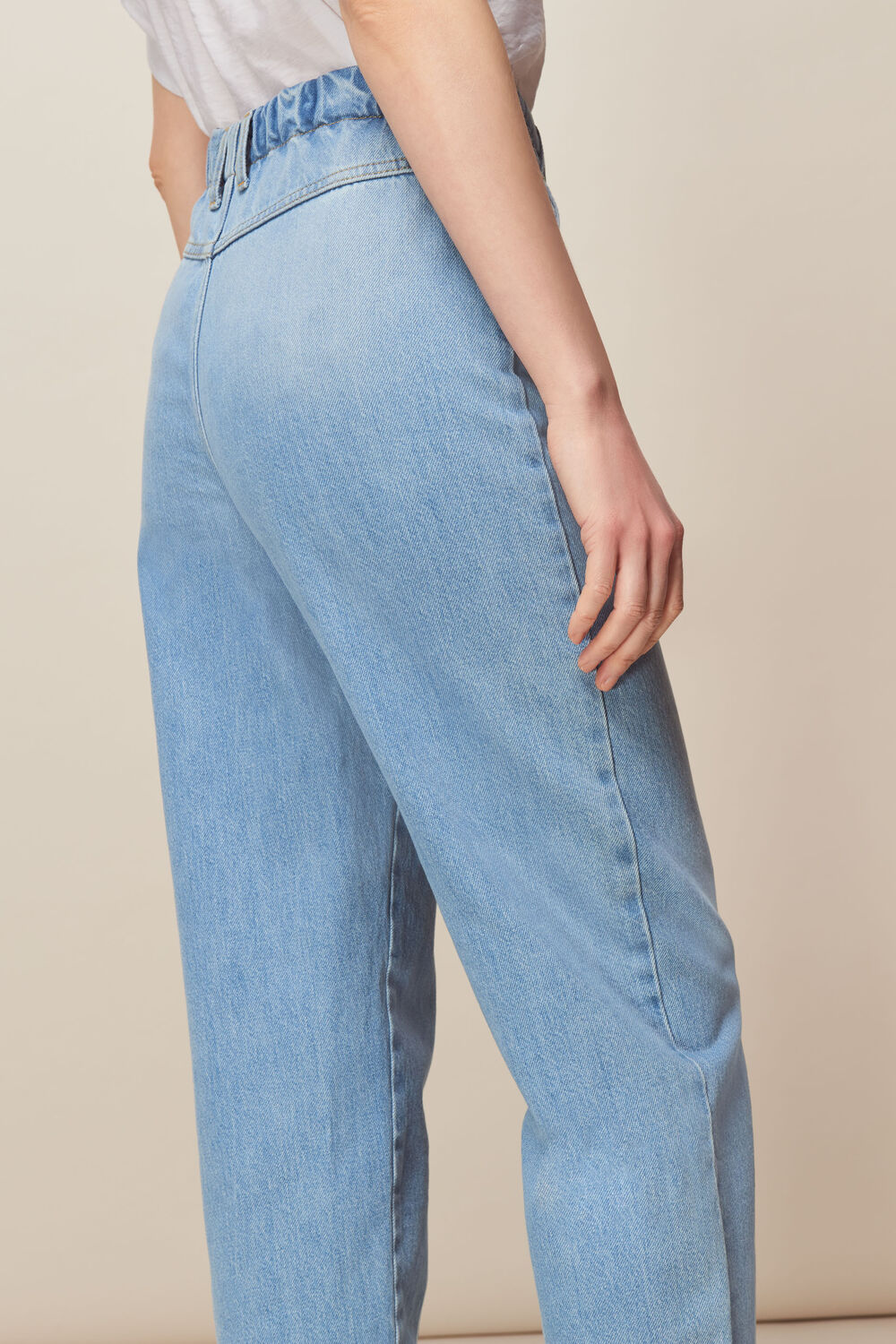 Stretch Elastic Waist Jean