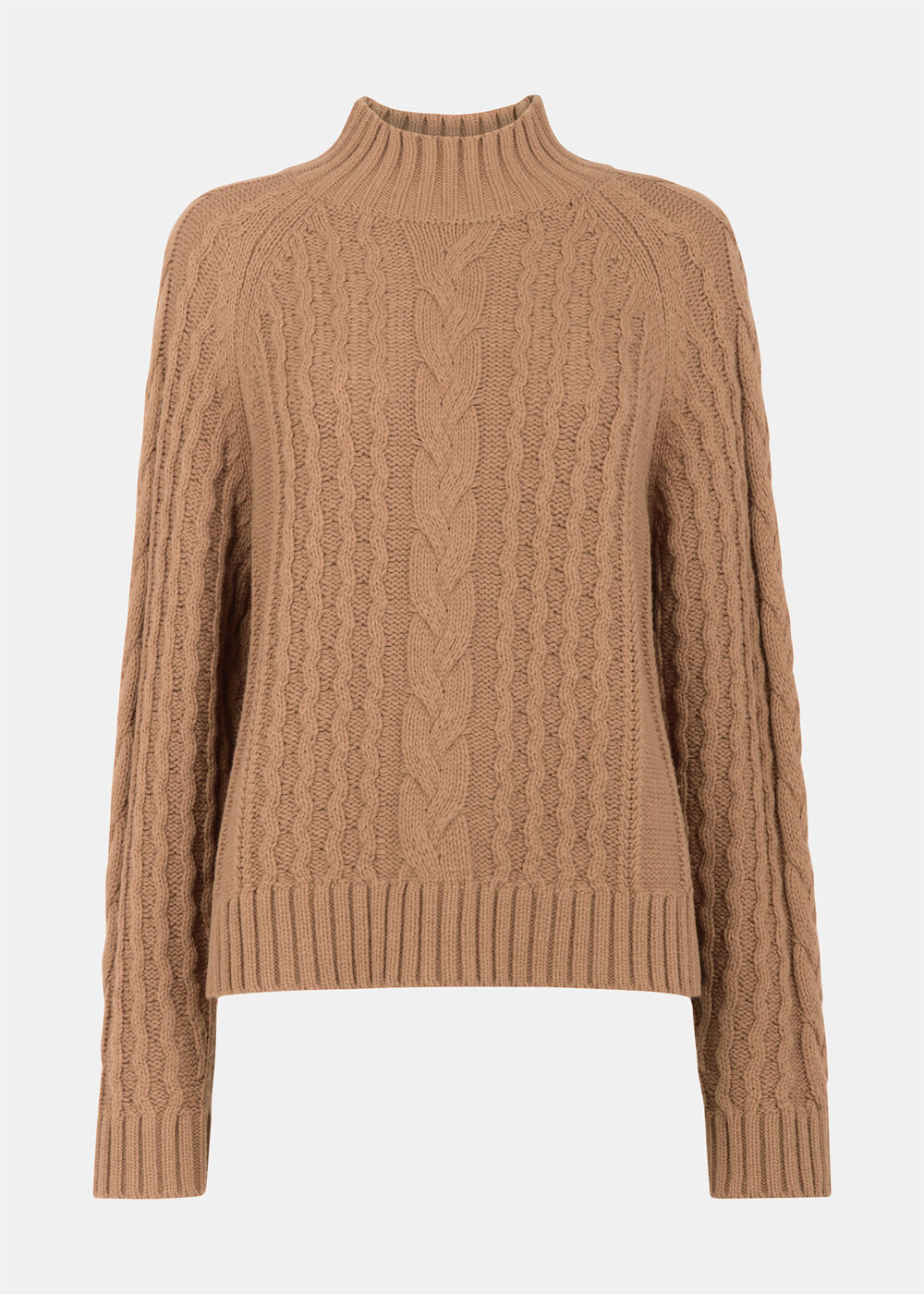 Cable Wool Mix Detail Knit