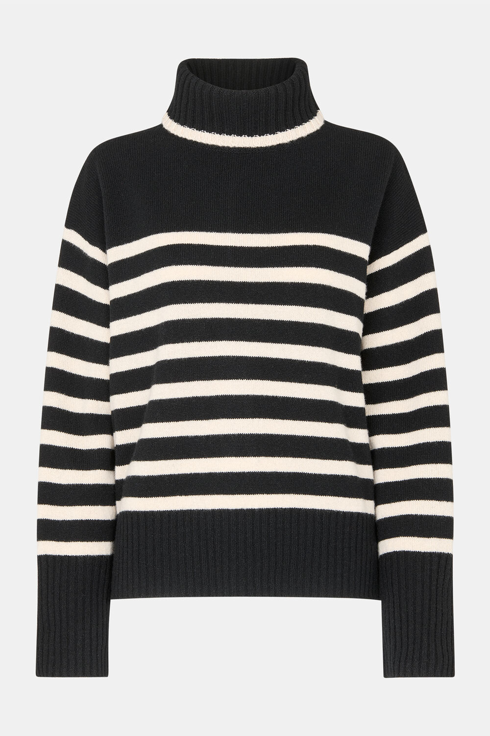 Stripe Wool Roll Neck