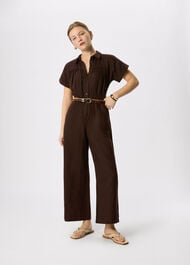 Utility Linen Jumpsuit