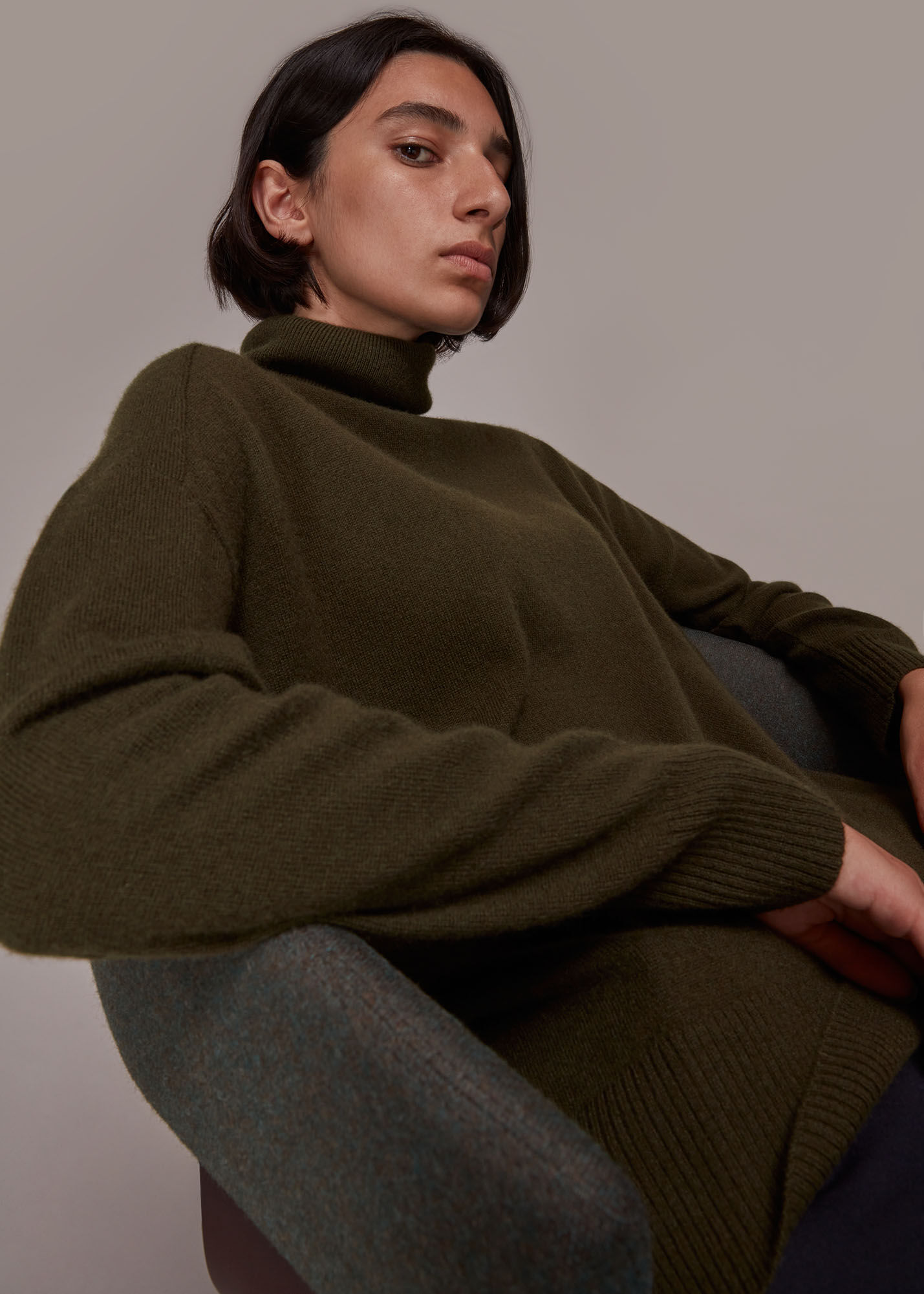 Khaki discount cashmere jumper