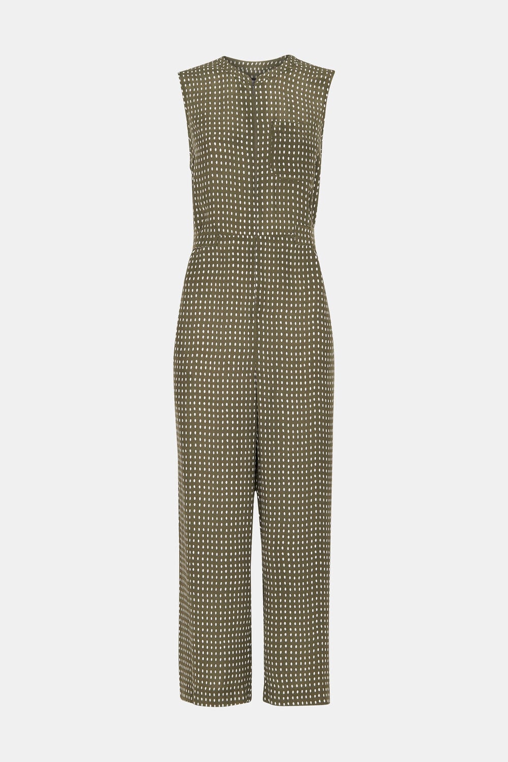 Khaki Oval Spot Josie Jumpsuit