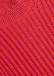 Rib Knit Marl High Neck