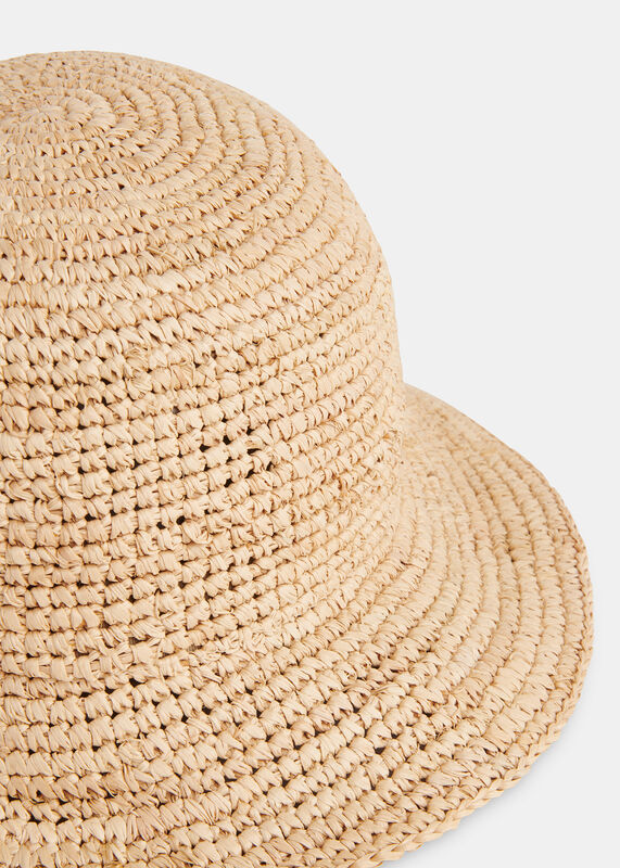 Neutral Straw Bucket Hat