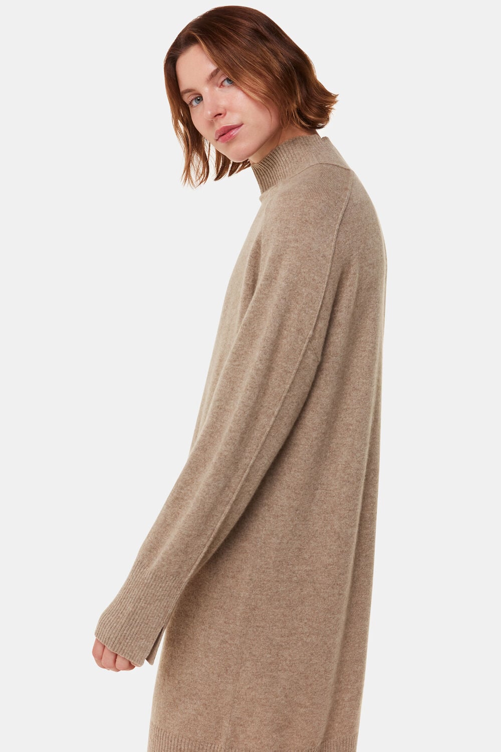 Cashmere Funnel Neck Dress
