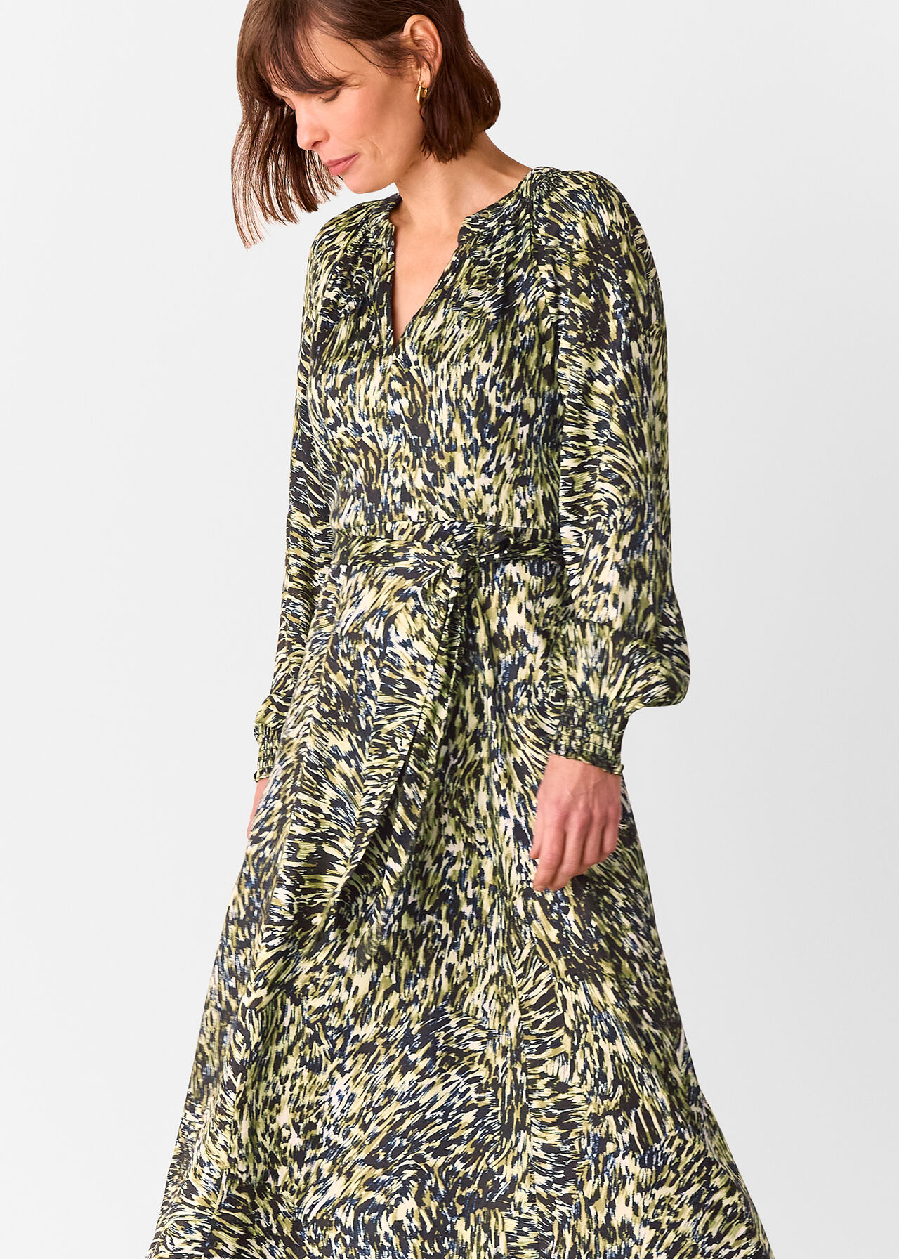 Leopard Swirl Midi Dress