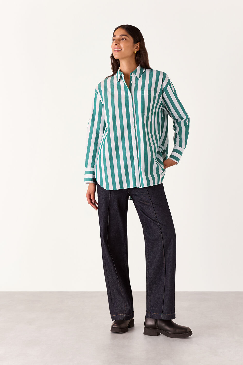 Stripe Oversize Shirt
