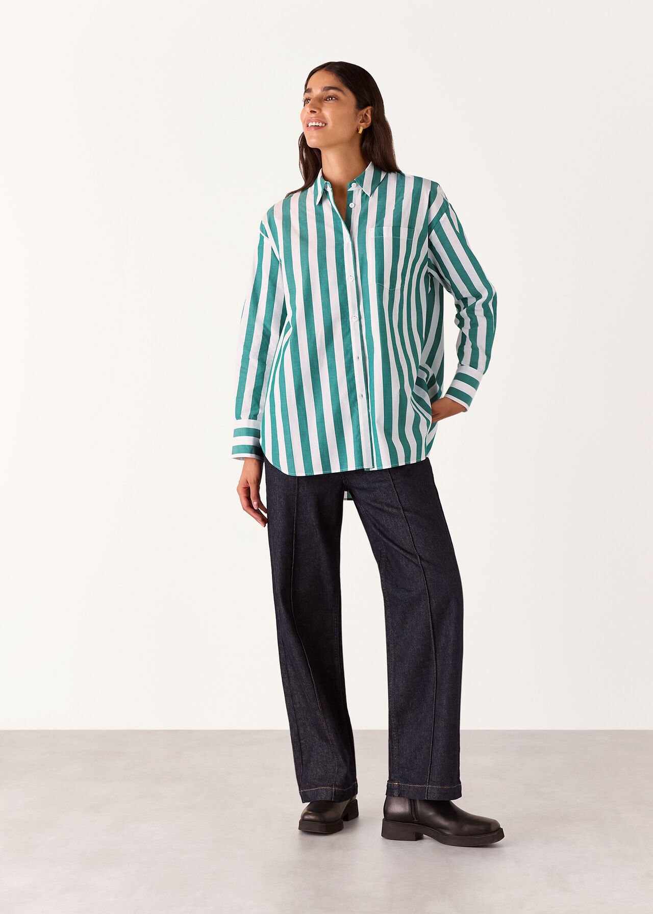 Stripe Oversize Shirt