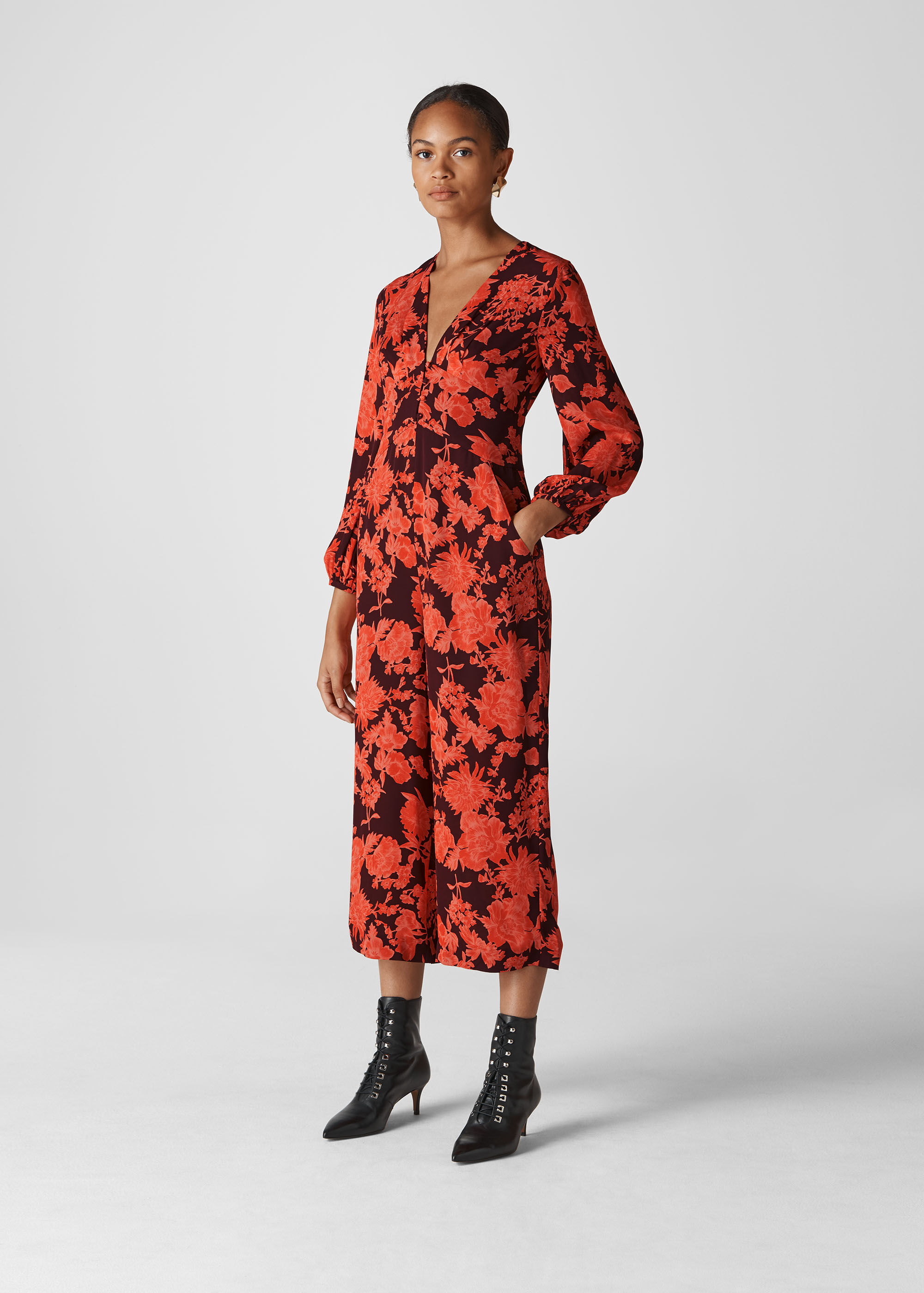 Whistles silk jumpsuit Clearance