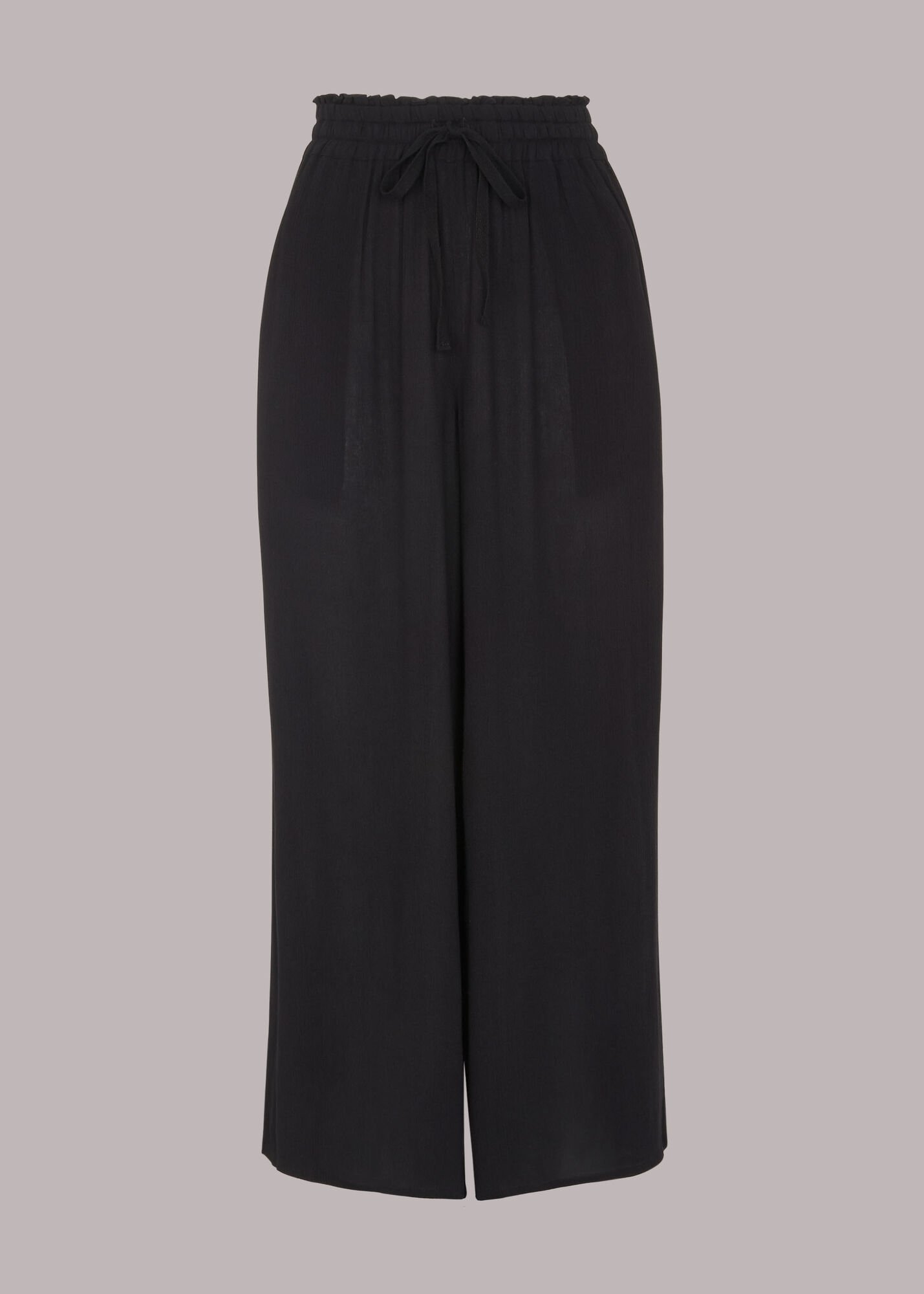 Black Textured Lightweight Trouser | WHISTLES