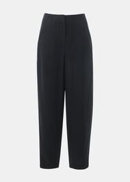Petite Linen Barrel Leg Trouser