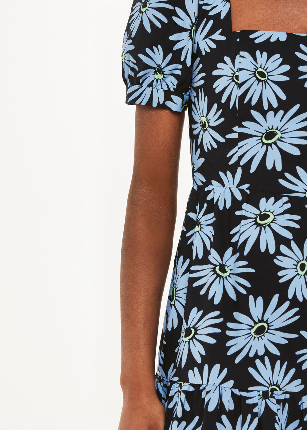 Daisy Print Poplin Dress