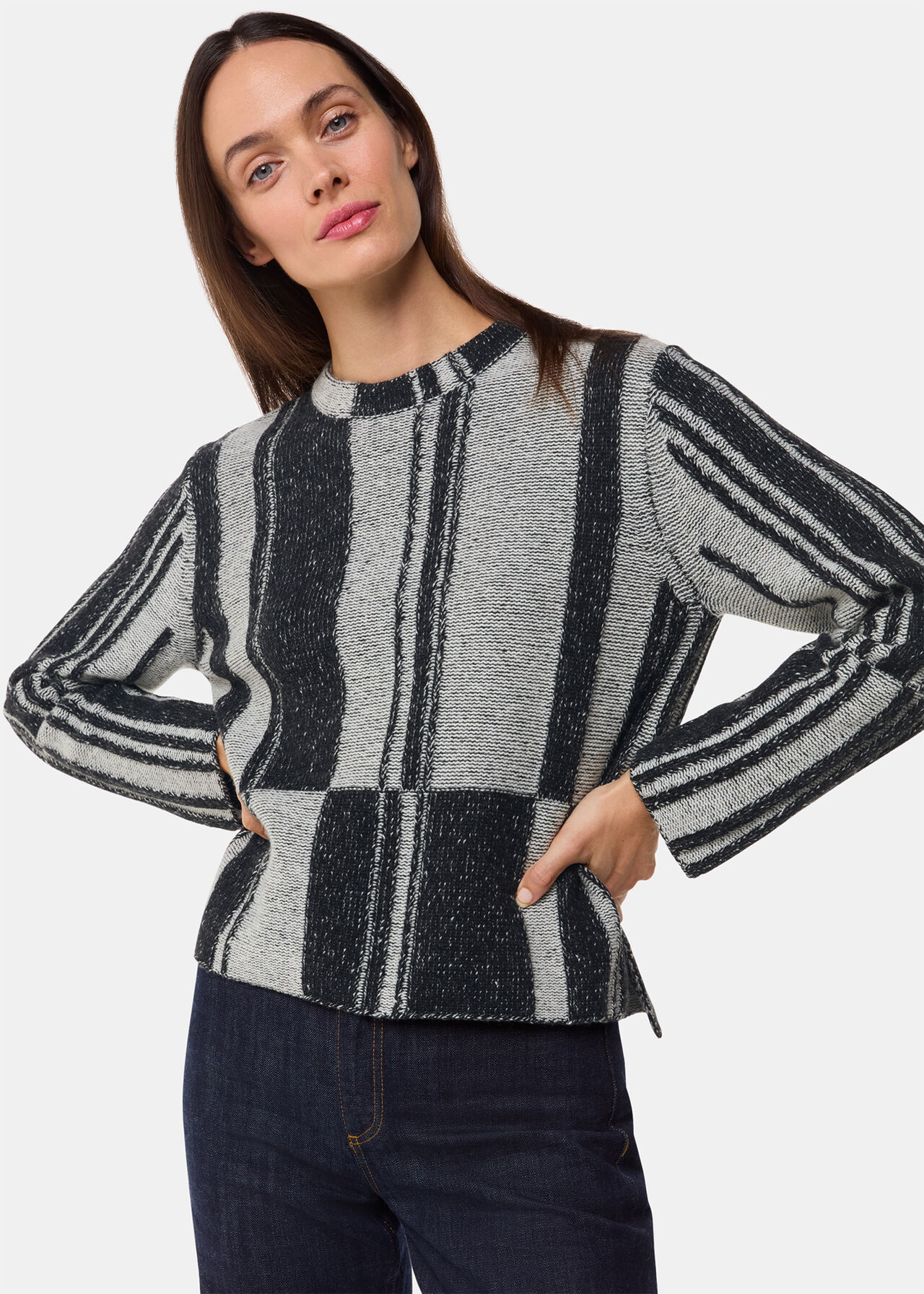 Block Stripe Wool Knit
