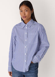 Petite Relaxed Fit Stripe Shirt