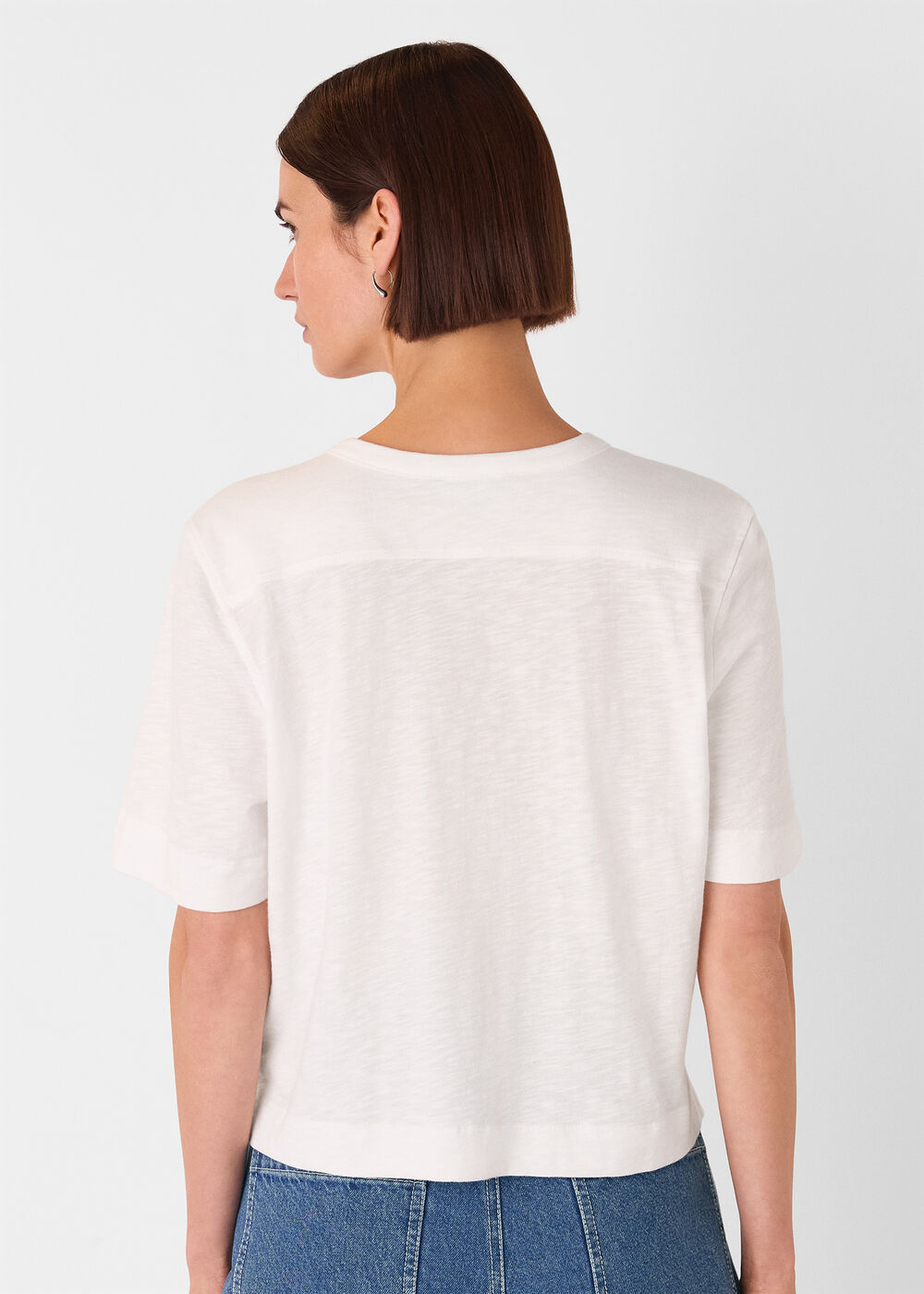Ella V Neck Button Through Tee