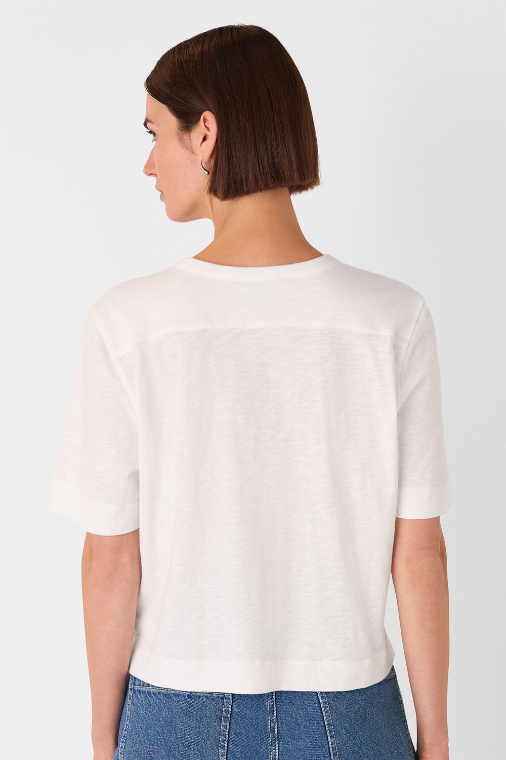 Ella V Neck Button Through Tee