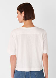 Ella V Neck Button Through Tee